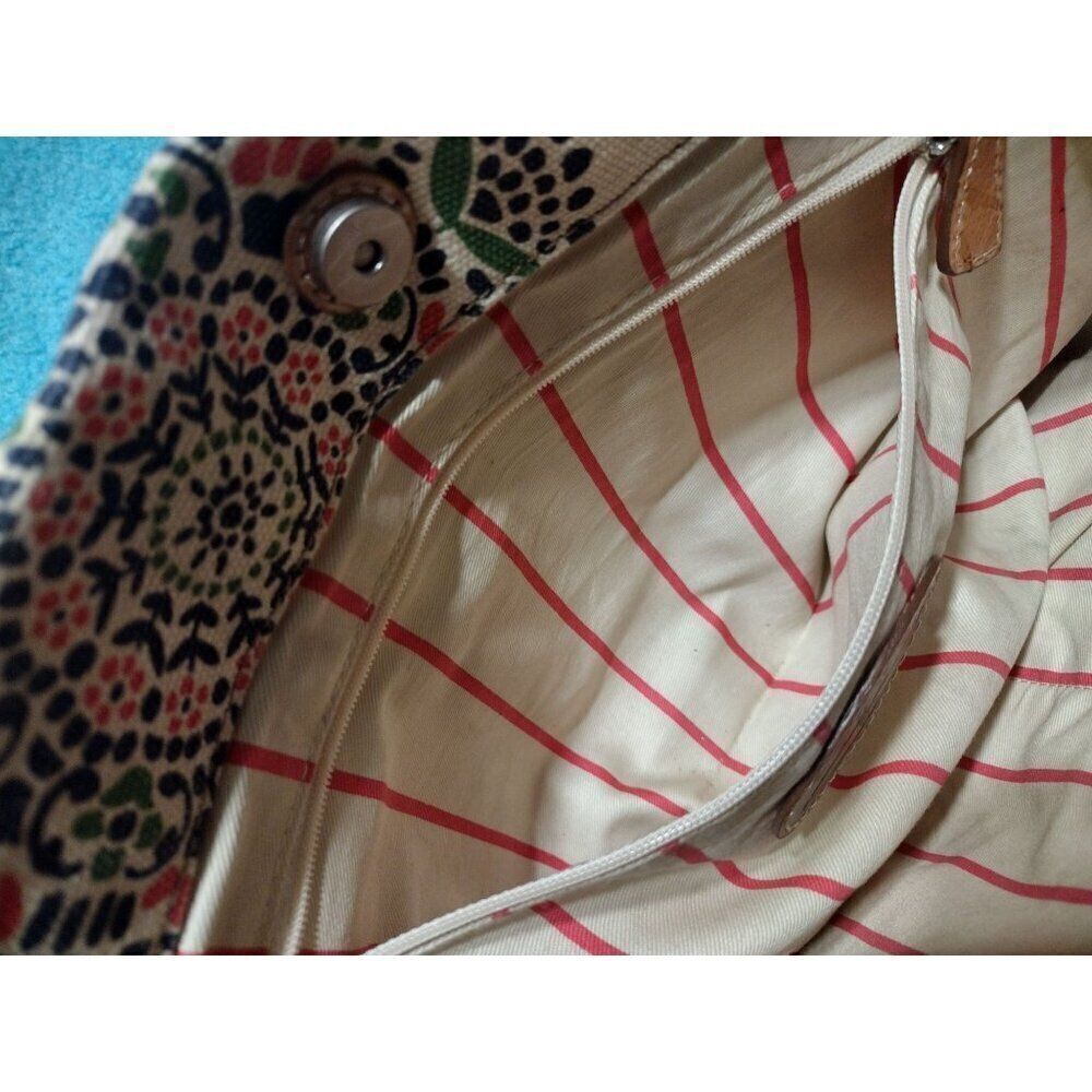 Fossil Women's Lena Tote style Orange Pink Blue Yellow White Satchel Floral Hand - Picture 3 of 8